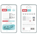 Sursa de alimentare, Incarcator de perete XO L65 2x USB 2,4A alb + cablu Lightning -1, dioda.ro