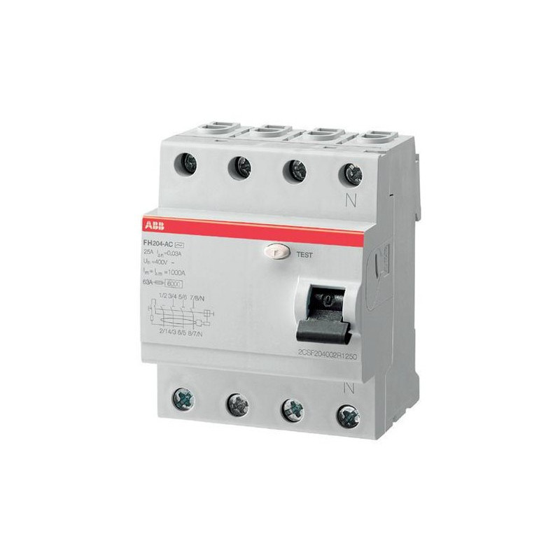 Intrerupator Diferential 40A 4P C 6Ka 30mA Intrerupatoare automate diferentiale, Intrerupator Diferential 40A 4P C 6Ka 30mA -1, dioda.ro