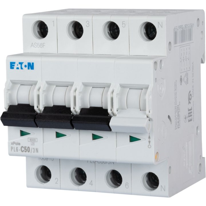 Intrerupatoare automate modulare, Intrerupator Automat 50A 3P+N C 6KA -2, dioda.ro
