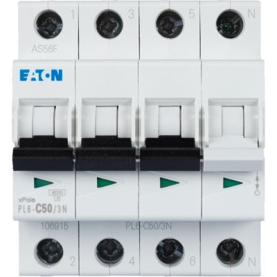 Intrerupatoare automate modulare, Intrerupator Automat 50A 3P+N C 6KA -3, dioda.ro