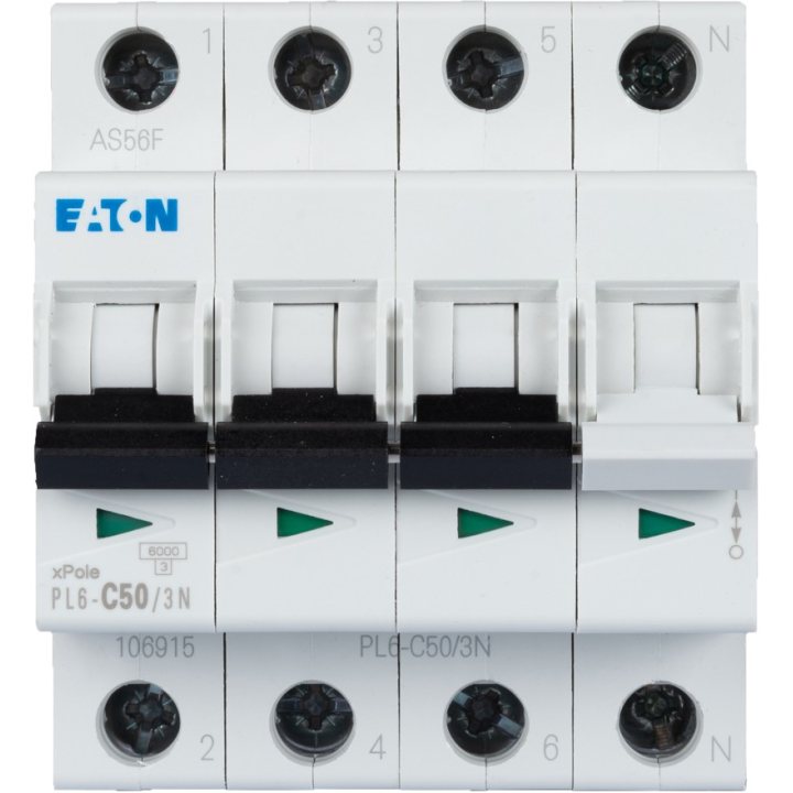Intrerupatoare automate modulare, Intrerupator Automat 50A 3P+N C 6KA -3, dioda.ro