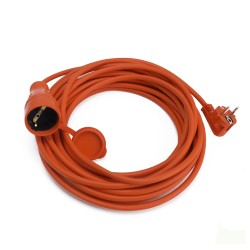 Corpuri de iluminat tehnice, Cordon Cablu Prelungitor cu o Priza si un Stecher F+P 3x1.5 10m, orange, Emfanorm -1, dioda.ro