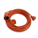 Corpuri de iluminat tehnice, Cordon Cablu Prelungitor cu o Priza si un Stecher F+P 3x1.5 10m, orange, Emfanorm -1, dioda.ro