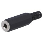 Conectori, Mufă Jack 3,5mm mamă stereo,cu manşon piste: 3 drept pe cablu -2, dioda.ro