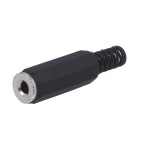Conectori, Mufă Jack 3,5mm mamă stereo,cu manşon piste: 3 drept pe cablu -2, dioda.ro