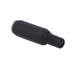Conectori, Mufă Jack 3,5mm mamă stereo,cu manşon piste: 3 drept pe cablu -8, dioda.ro
