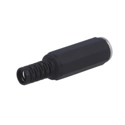 Conectori, Mufă Jack 3,5mm mamă stereo,cu manşon piste: 3 drept pe cablu -12, dioda.ro