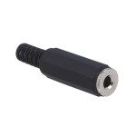 Conectori, Mufă Jack 3,5mm mamă stereo,cu manşon piste: 3 drept pe cablu -2, dioda.ro