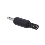 Conectori, Mufă Jack 3,5mm tată stereo,cu manşon piste: 3 drept pe cablu -2, dioda.ro