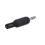 Conectori, Mufă Jack 3,5mm tată stereo,cu manşon piste: 3 drept pe cablu -2, dioda.ro