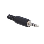Conectori, Mufă Jack 3,5mm tată stereo,cu manşon piste: 3 drept pe cablu -2, dioda.ro