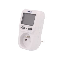Electrice, Priza cu contor de energie ORNO OR-WAT-419(GS), 16A, 230V, afisaj LCD, alb -2, dioda.ro