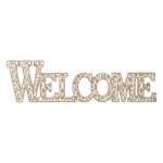 Casa Gradina, Decoratiune din lemn reliefat, BINE AȚI VENIT, 44x2x12,5 cm -4, dioda.ro