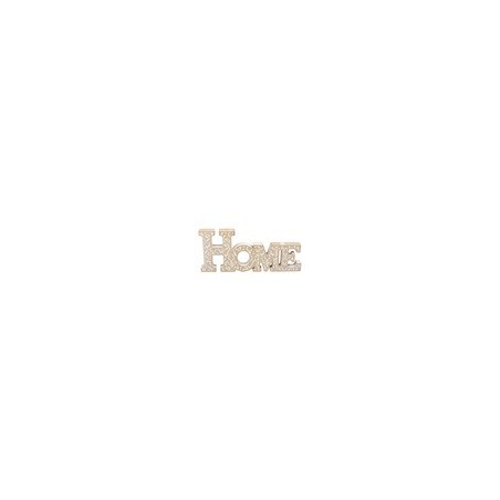 Decoratiune din lemn reliefat, HOME, 28,5x2x12 cm