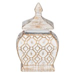 Decoratiune din ceramică cu capac, 15x9,5x22,5 cm Casa Gradina, Decoratiune din ceramică cu capac, 15x9,5x22,5 cm -1, dioda.ro