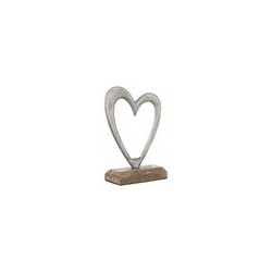 Casa Gradina, Decoratiune pentru masa, Inima, Metalizata 12x5x17 cm -1, dioda.ro