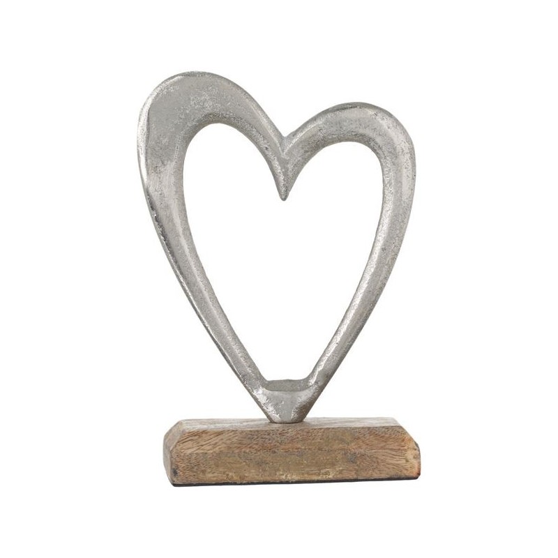 Casa Gradina, Decoratiune pentru masa, Inima, Metalizata 12x5x17 cm -3, dioda.ro