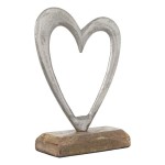 Casa Gradina, Decoratiune pentru masa, Inima, Metalizata 12x5x17 cm -3, dioda.ro
