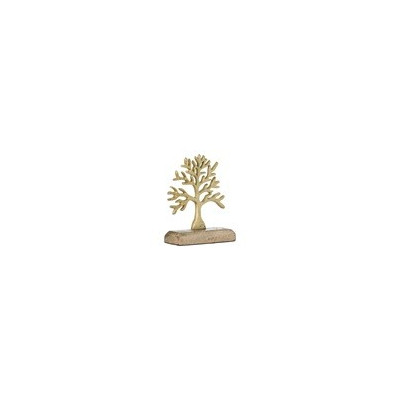 Casa Gradina, Decoratiune pentru masa din metal, Gold, Arborele Vietii 12x5x15 cm -1, dioda.ro