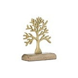 Casa Gradina, Decoratiune pentru masa din metal, Gold, Arborele Vietii 12x5x15 cm -1, dioda.ro