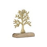 Casa Gradina, Decoratiune pentru masa din metal, Gold, Arborele Vietii 12x5x15 cm -3, dioda.ro
