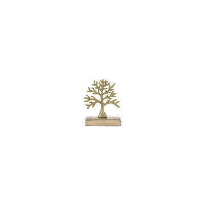 Casa Gradina, Decoratiune pentru masa din metal, Gold, Arborele Vietii 12x5x15 cm -2, dioda.ro