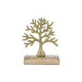 Casa Gradina, Decoratiune pentru masa din metal, Gold, Arborele Vietii 12x5x15 cm -2, dioda.ro