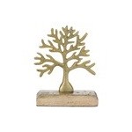 Casa Gradina, Decoratiune pentru masa din metal, Gold, Arborele Vietii 12x5x15 cm -3, dioda.ro