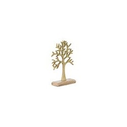 Casa Gradina, Decoratiune pentru masa din metal, Gold, Arborele Vietii 16x6x27 cm -1, dioda.ro