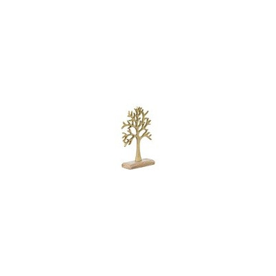 Casa Gradina, Decoratiune pentru masa din metal, Gold, Arborele Vietii 16x6x27 cm -1, dioda.ro