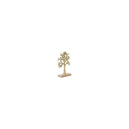 Decoratiune pentru masa din metal, Gold, Arborele Vietii 16x6x27 cm