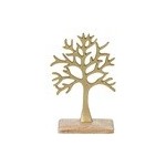 Casa Gradina, Decoratiune pentru masa din metal, Gold, Arborele Vietii 16x6x27 cm -3, dioda.ro
