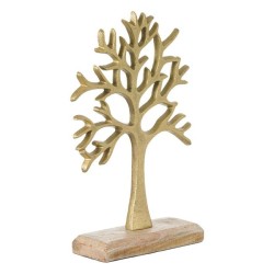 Casa Gradina, Decoratiune pentru masa din metal, Gold, Arborele Vietii 16x6x27 cm -4, dioda.ro