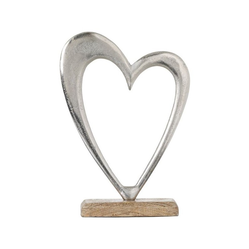 Casa Gradina, Decoratiune pentru masa, Inima, Metalizata 20x6x28 cm -3, dioda.ro