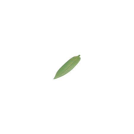 Platou frunza verde din lemn, Verde, 45x18 cm