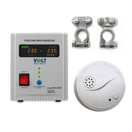 UPS centrale termice, SET UPS VOLT Polska SInus PRO 800VA 500W centrala termica baterie externa -8, dioda.ro
