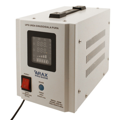 UPS centrale termice, UPS Centrala termica sinus PRO 800E 500W, sinus pur, acumulator extern -3, dioda.ro