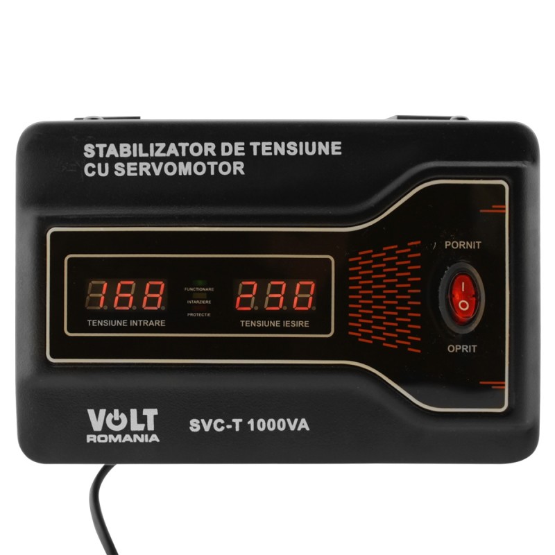 Stabilizatoare de tensiune, Stabilizator automat de tensiune cu servomotor 1000VA Volt Romania precizie 3% -1, dioda.ro