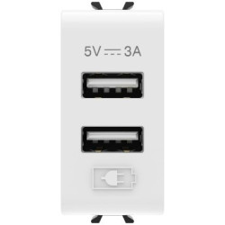 Aparataj doza modulara, PrizÄ 2xUSB 3A 1m, alb, Chorus GW10447 -1, dioda.ro
