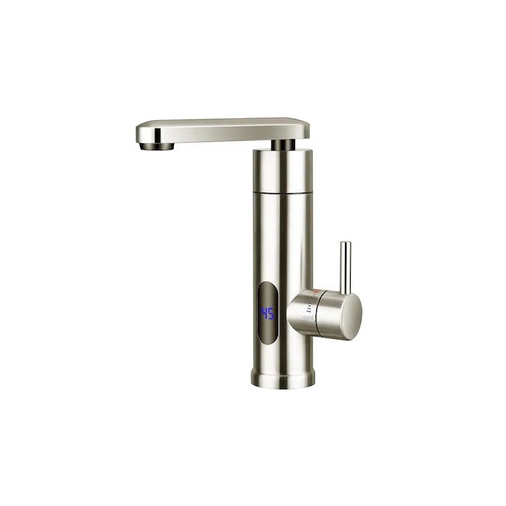 Robineti electrici incalzire apa calda instant, Robinet instant pentru incalzit apa - din Inox cu termostat 3000W -1, dioda.ro