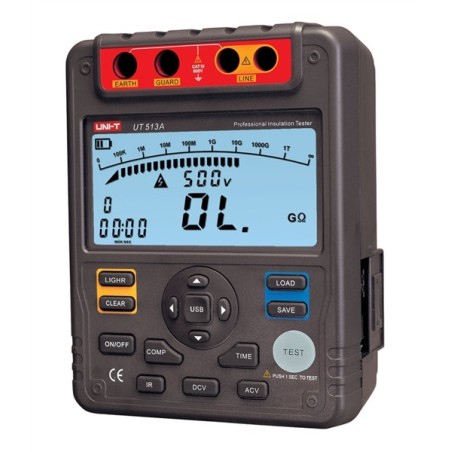 Multimetre digitale, Tester de rezistență de izolare UNI-T UT513A 5kV, USB -1, dioda.ro