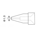 Vârfuri, rezistente, letconuri, duze aer cald, Varf de rezerva tip N5-1  avg.1.0mm ( ZD915 ZD917 ZD552 ) N5-1_Va -2, dioda.ro
