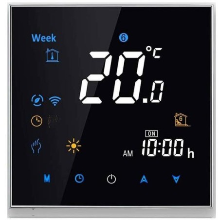 Termostate, Termostat inteligent MOES BHT-2000-GB Negru WiFi Tuya -1, dioda.ro