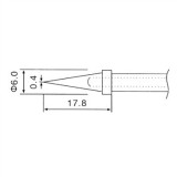 Vârfuri, rezistente, letconuri, duze aer cald, Varf de rezerva letcon tip N4-2/ZD415 avg.0.4mm (ZD-912,ZD-916,ZD -2, dioda.ro