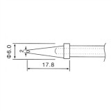 Vârfuri, rezistente, letconuri, duze aer cald, Soldering iron tip N4-4/ZD415 avg.2.0mm (ZD-912,ZD-916,ZD-917) -2, dioda.ro