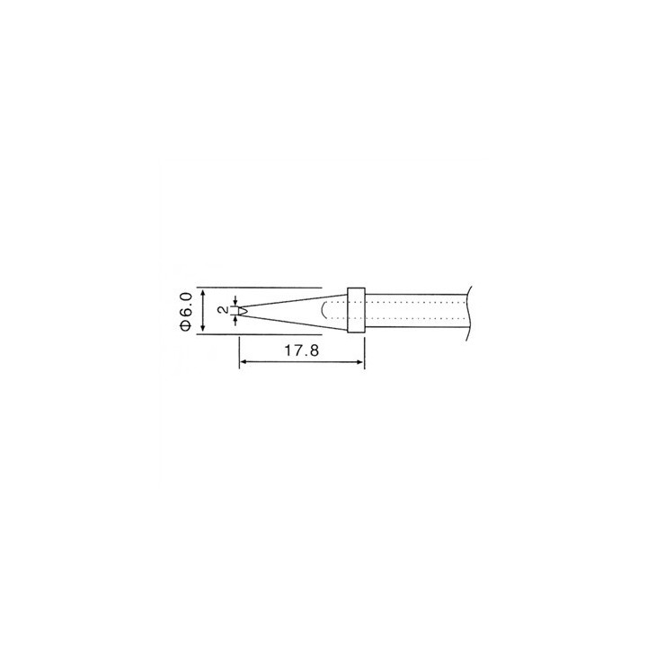 Vârfuri, rezistente, letconuri, duze aer cald, Soldering iron tip N4-4/ZD415 avg.2.0mm (ZD-912,ZD-916,ZD-917) -2, dioda.ro