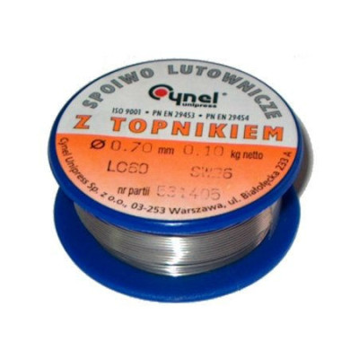Fludor Cositor Pasta Flux, FLUDOR 0.7MM ROLA 100GR CYNEL LUT0005-100 -1, dioda.ro
