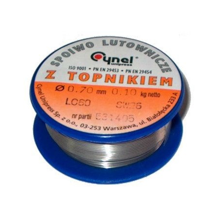 Fludor Cositor Pasta Flux, FLUDOR 0.7MM ROLA 100GR CYNEL LUT0005-100 -1, dioda.ro