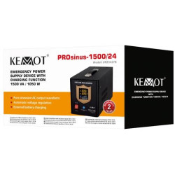 Surse de rezervă, Alimentare de rezervă KEMOT PROsinus-1500/24 1050W 24V Negru -4, dioda.ro