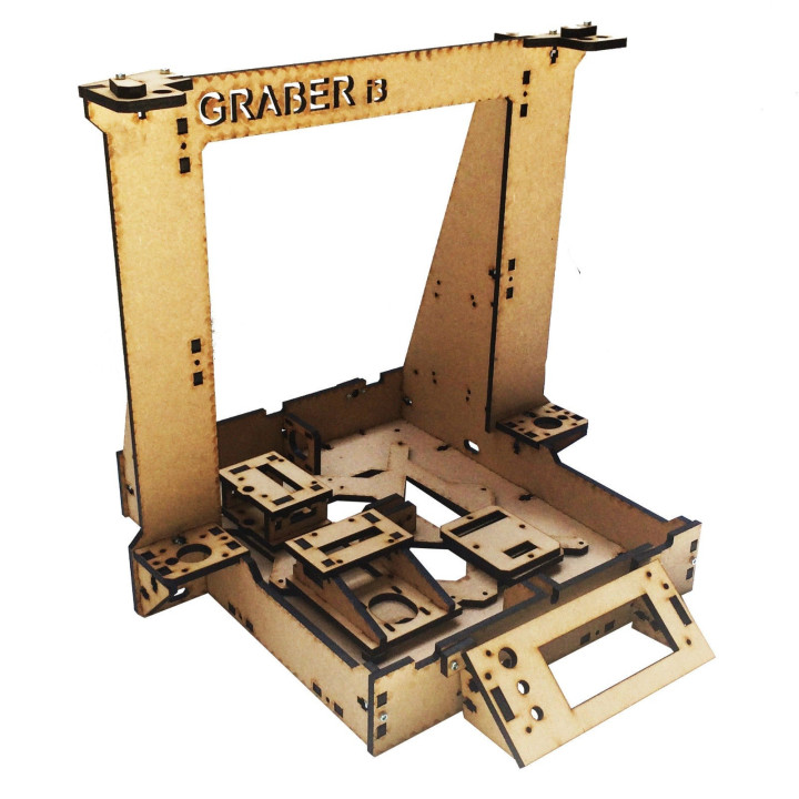 LaserCut Frames, Prusa i3, 3D Printer, Graber i3 laser cut MDF GraberI3-MDF -1, dioda.ro